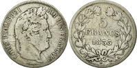 France 5 Francs Coin, Louis-Philippe, Paris, Silver -