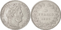 France 5 Francs Coin, Louis-Philippe, Rouen, Silver -