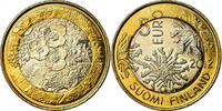 Finland 5 Euro Nature nordique : La flore., Bi-Metallic, KM:184 -