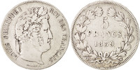 France 5 Francs Coin, Louis-Philippe, Lille, Silver -