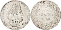France 5 Francs Coin, Louis-Philippe, Strasbourg, Silver -