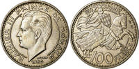 Monaco 100 Francs, Cent Coin, Rainier III, Copper-nickel -