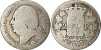 France 2 Francs Coin, Louis XVIII, Louis XVIII, Bayonne -