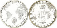 Netherlands 5 Euro Schokland - Unesco, Proof, Silver, KM:337 -