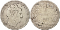 France 5 Francs Coin, Louis-Philippe, Strasbourg, Silver -