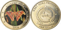 Indonesia 500 Rupiah Coin, Papillons - Attacus Atlas, Brass -