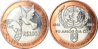 CABINDA 1.000 reais Coin, 70ème anniversaire de l'ONU -