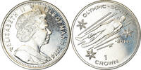 Isle of Man Crown Coin, Pobjoy Mint, Sochi - Luge, Cupro-nickel -