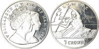Isle of Man Crown Coin, Pobjoy Mint, J.O de Londres - Kayak -