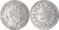 France 5 Francs Coin, Louis-Philippe, Lille, Silver -