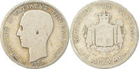 Greece Drachma Coin, George I, Paris, Silver, KM:38 -