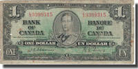 Canada 1 Dollar Banknote, 1937-01-02, KM:58a -
