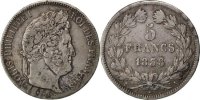 France 5 Francs Coin, Louis-Philippe, Paris, Silver -