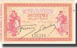 Algeria 50 Centimes Banknote, Chambre de Commerce, 1914-11-10 -
