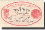 Algeria 50 Centimes Banknote, Chambre de Commerce, 1915-01-13 -