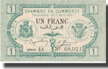 Algeria 1 Franc Banknote, Chambre de Commerce, 1915-04-17 -