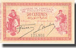 Algeria 50 Centimes Banknote, Chambre de Commerce, 1914-11-10 -