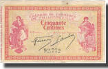 Algeria 50 Centimes Banknote, Chambre de Commerce, 1914-11-10 -