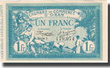 Algeria 1 Franc Banknote, Chambre de Commerce, 1915-05-12 -
