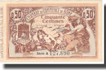 Algeria 50 Centimes Banknote, Chambre de Commerce, 1915-05-18 -