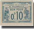 Algeria 10 Centimes Banknote, Chambre de Commerce, 1915-10-07 -