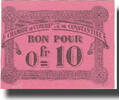 Algeria 10 Centimes Banknote, Chambre de Commerce, 1915-10-12 -