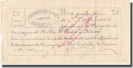 Algeria 20 Francs Banknote, Texte, 1914-08-04 -