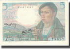 France 5 Francs Berger, 1945-04-05, Fayette:5.6, KM:98a -