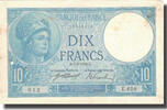 France 10 Francs Minerve, 1916-07-04, Fayette:6.1, KM:73a -