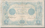 France 5 Francs Bleu, 1916-01-03, Fayette:2.35, KM:70 -