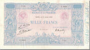 France 1000 Francs 1923 Bleu et Rose, 1923-07-12, Fayette:36.39 SS 1,414.06 元  ＋  41.42 元 运费