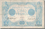 France 5 Francs Bleu, 1916-02-01, Fayette:2.36, KM:70 -