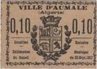 Algeria 10 Centimes Banknote, Blason, 1917-09-22 -