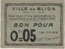Algeria 5 Centimes Banknote, Blason, 1916-10-05 -