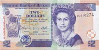 Belize 2 Dollars Banknote -