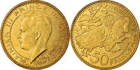 Monaco 50 Francs, Cinquante Coin, Rainier III -