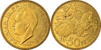 Monaco 50 Francs, Cinquante Coin, Rainier III -