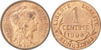 France Centime Coin, Dupuis, Bronze, KM:840, Gadoury:90 -