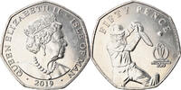 Isle of Man 50 Pence Coin, Cover Drive, Cupro-nickel -