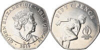 Isle of Man 50 Pence Coin, Slip Catch, Cupro-nickel -