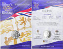 British Indian Ocean 50 Pence Coin, The Queen's 95th Birthday -