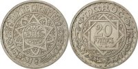 Morocco 20 Francs Coin, Paris, Copper-nickel, KM:E36 -