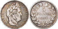 France 5 Francs Coin, Louis-Philippe, Paris, Silver -