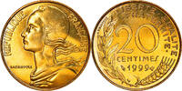 France 20 Centimes Coin, Marianne, Paris, Aluminum-Bronze -