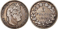 France 5 Francs Coin, Louis-Philippe, Lille, Silver -
