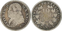 ITALIAN STATES 10 Soldi, 50 Centesimi Coin, PAPAL STATES, Pius IX, Roma -