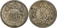 United States 5 Cents Coin, Shield Nickel, Philadelphia -