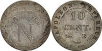 France 10 Centimes Coin, Napoléon I, Rouen, Billon -