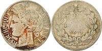 France 2 Francs Coin, Cérès, Bordeaux, Silver, KM:816.2 -