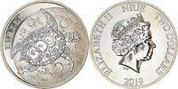 Niue 2 Dollars Coin, Turtle, Proof, Silver -